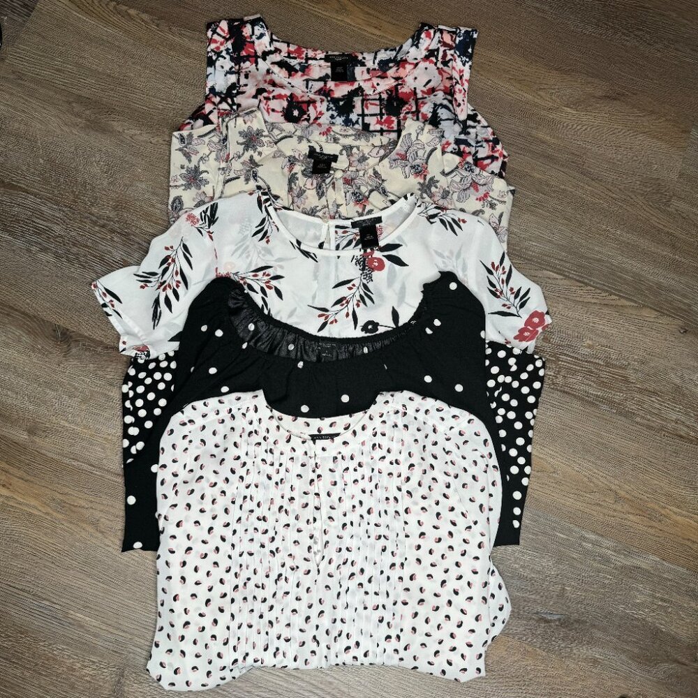 Ann Taylor Blouse BUNDLE 5 Pieces Various Small Sizes